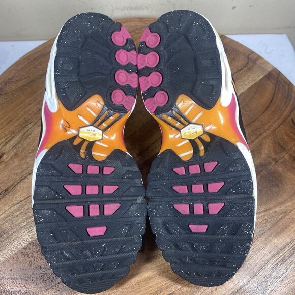 Nike Air Max Plus Active Pink Girls Black Pink Orange Size 2Y Shoes DX9265-001 - Picture 7 of 9